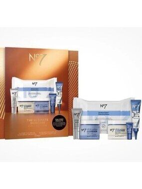 No7 Lift & Luminate Triple Action Skincare System Set (Full Size), New In Box